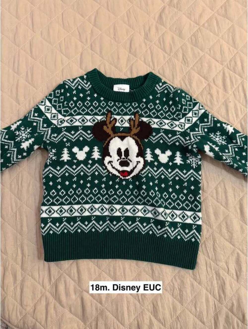 18m. Mickey Holiday Pullover Sweater